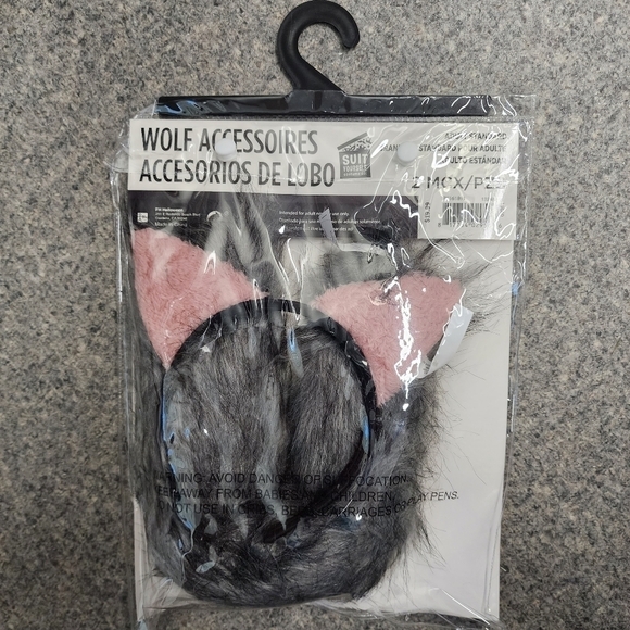 NWT Suit Yourself Women's Wolf Kit Halloween Costume Cosplay Easy Headband Tail - Picture 3 of 5
